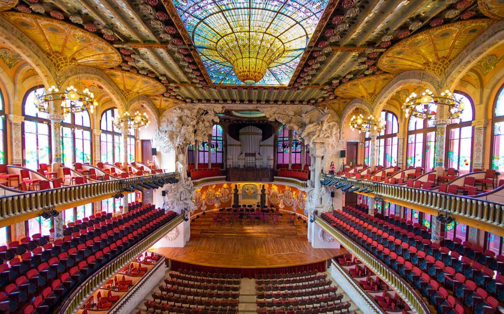 Buntglasdecke Palau de la Música Catalana Barcelona